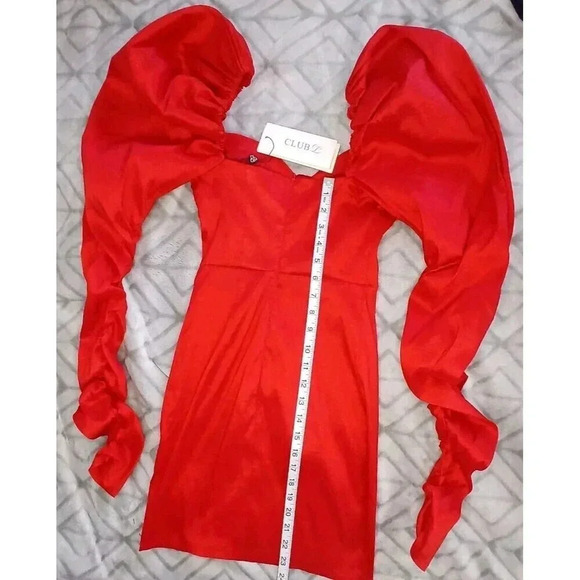 Elegant Red Mini Dress - Picture 7 of 11